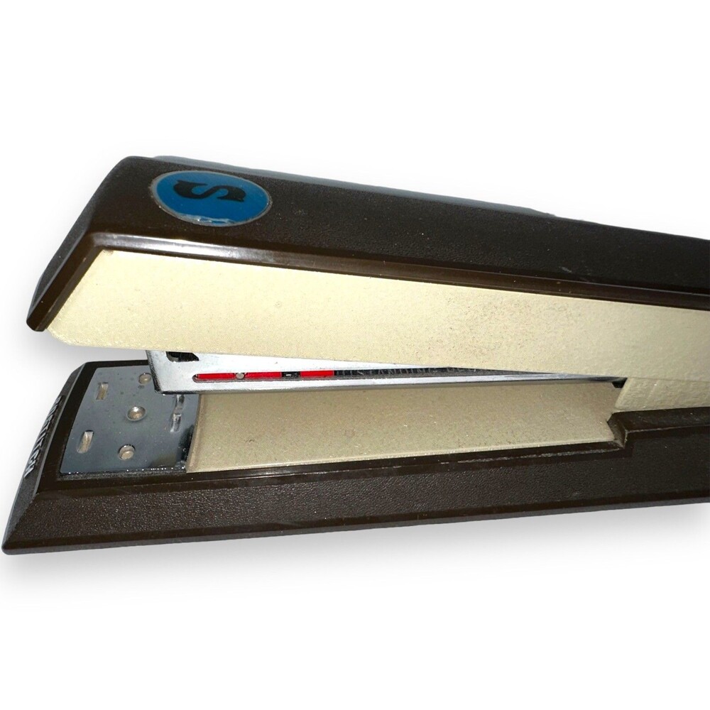 Vintage Bostitch B III Heavy Duty Brown Metal Desk Stapler Made In USA